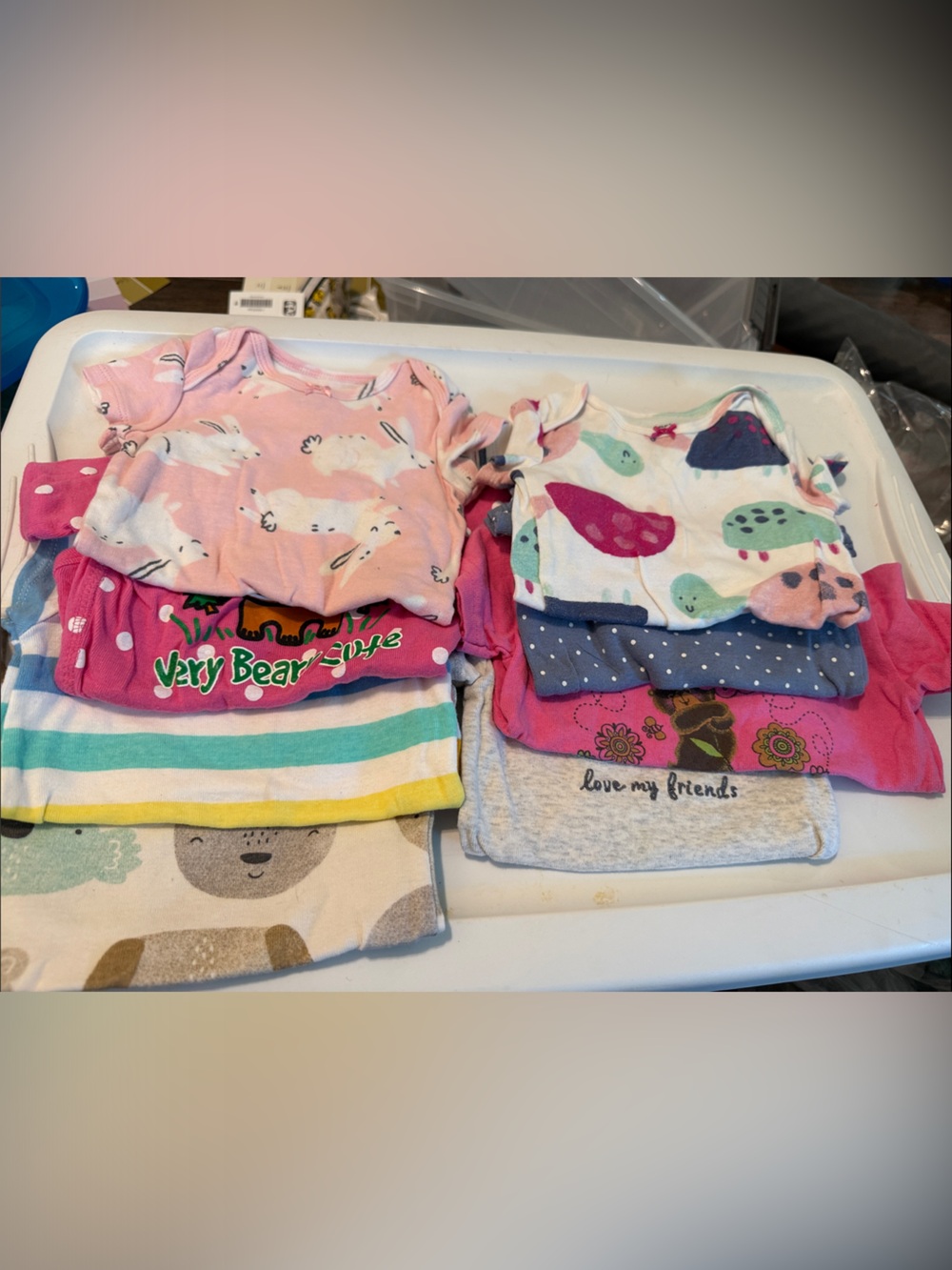 Carter's Baby Girls Pink Multicolor Onesies and Tops